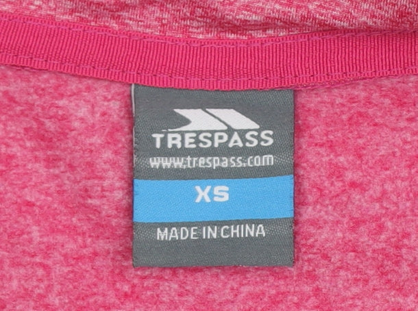 Trespass Pink Women's XS Activewear Top, 1/4 Zip, Stylish Pullover