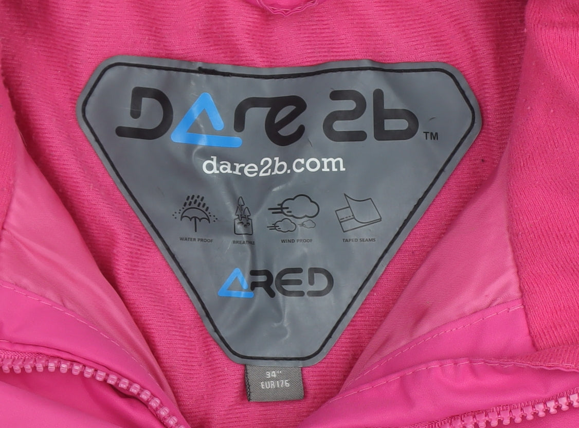Dare 2b Women's Pink Ski Jacket Size 16 Waterproof