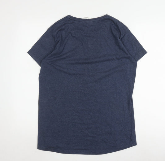 Womens UK Size 14 TOG24 Blue Cotton Blend T-Shirt