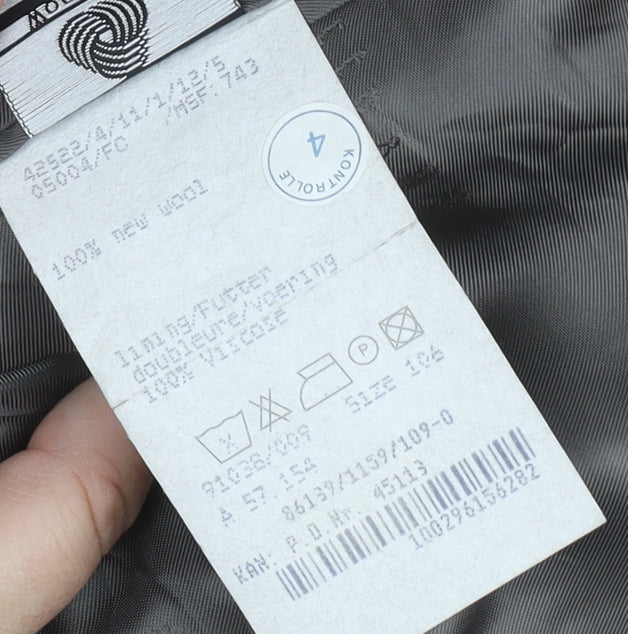 Féraud Men's Black Wool Striped Blazer Size 42