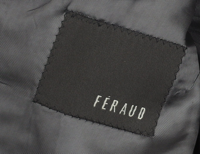 Féraud Men's Black Wool Striped Blazer Size 42