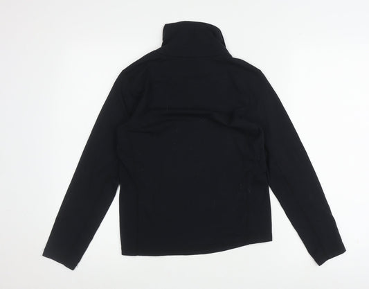 Technical TCZ-Cotton Boys Black Mock Neck Pullover Top 11-12 Years