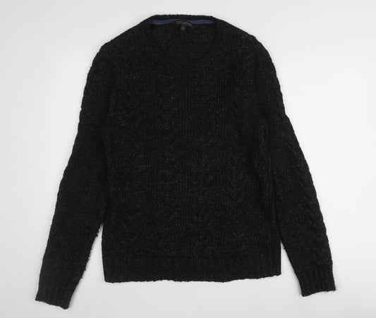 Banana Republic Women's Black Cable-Knit Jumper S