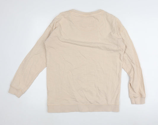 Fat Face Men's Beige Small Pullover Sweatshirt