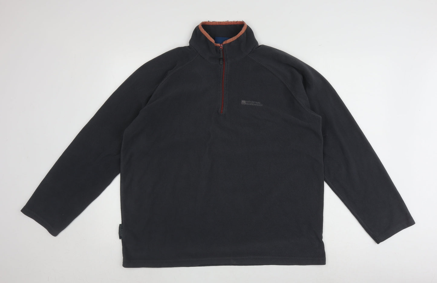 Mountain Warehouse Men's Black Fleece 1/4 Zip Sweatshirt L