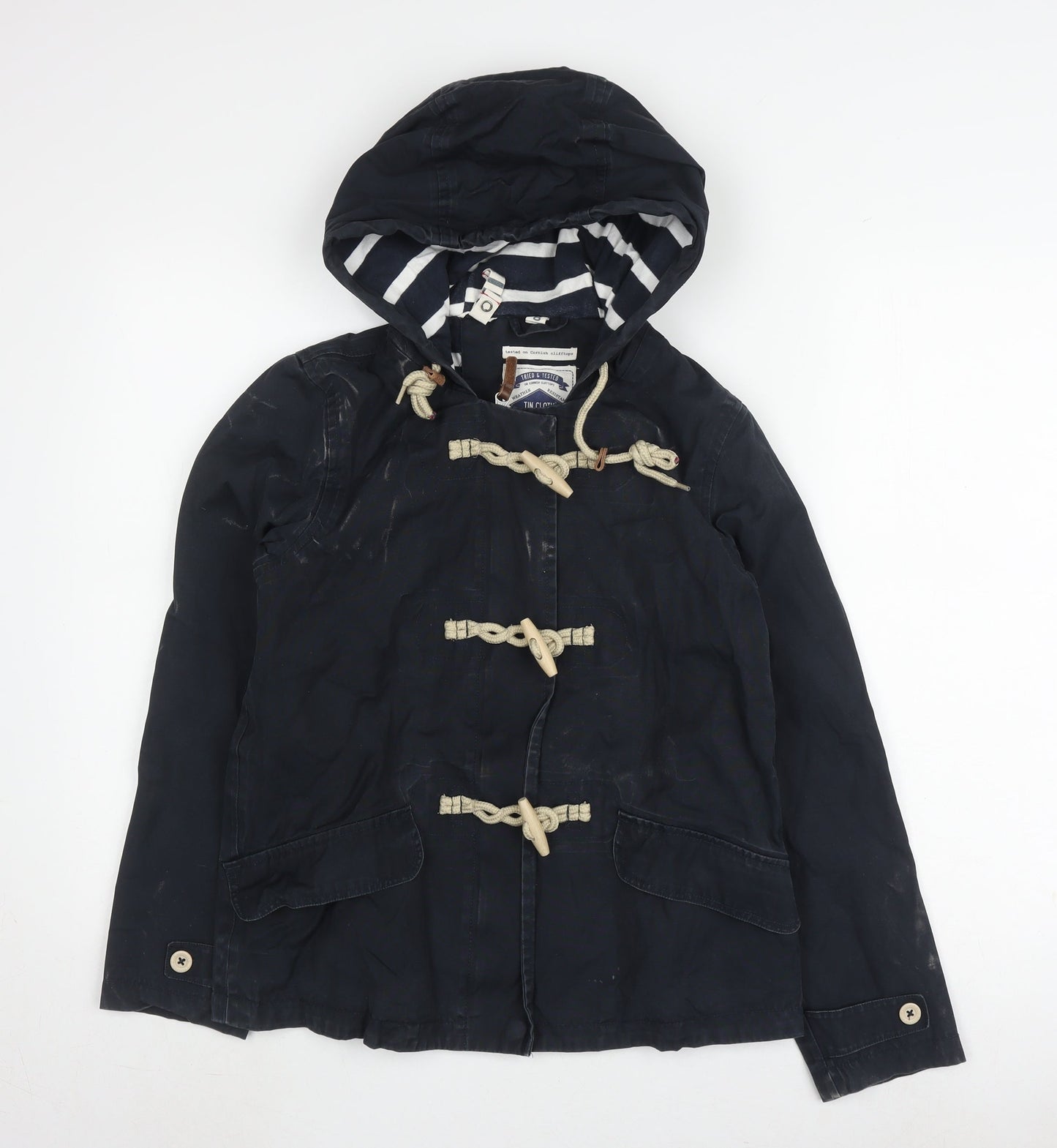 Seasalt Women’s Blue Hooded Duffle Jacket Size 8