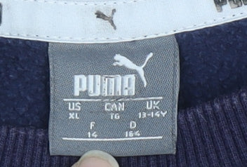 Puma Teens Blue Graphic Print Sweatshirt Size 164