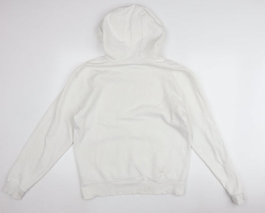 Adidas Men's White Hoodie, Small, Pullover, Logo Design