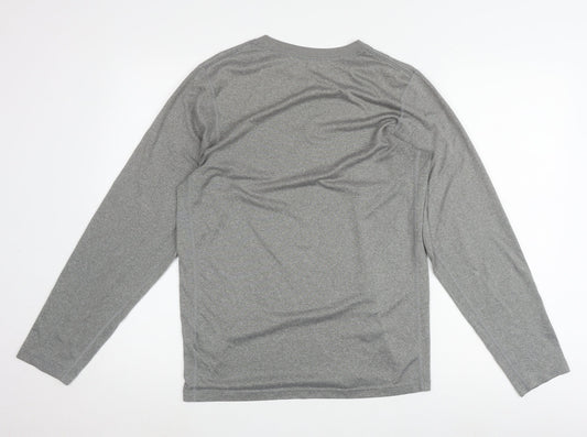 Nike Men's Grey S Dri-Fit Soccer Long Sleeve Top