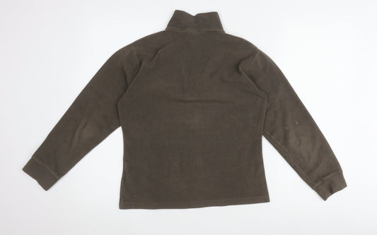 Trespass Brown Fleece Sweatshirt M Unisex 1/4 Zip