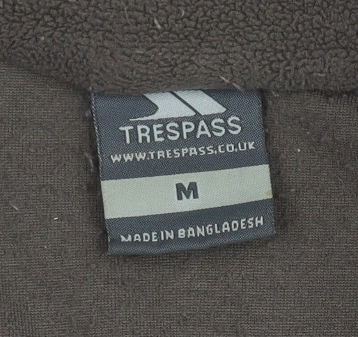 Trespass Brown Fleece Sweatshirt M Unisex 1/4 Zip
