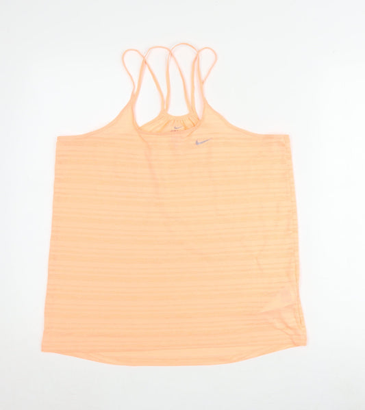 Nike Women's Orange Tank Top M - Athletic Camisole