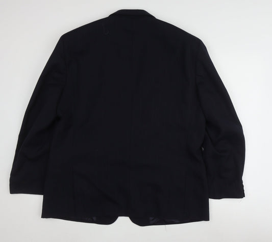 Brook Taverner Men's Blue Striped Blazer 44 Regular