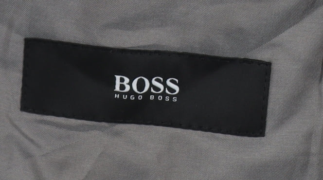 Hugo Boss Men's Black Blazer 38L Single-Breasted