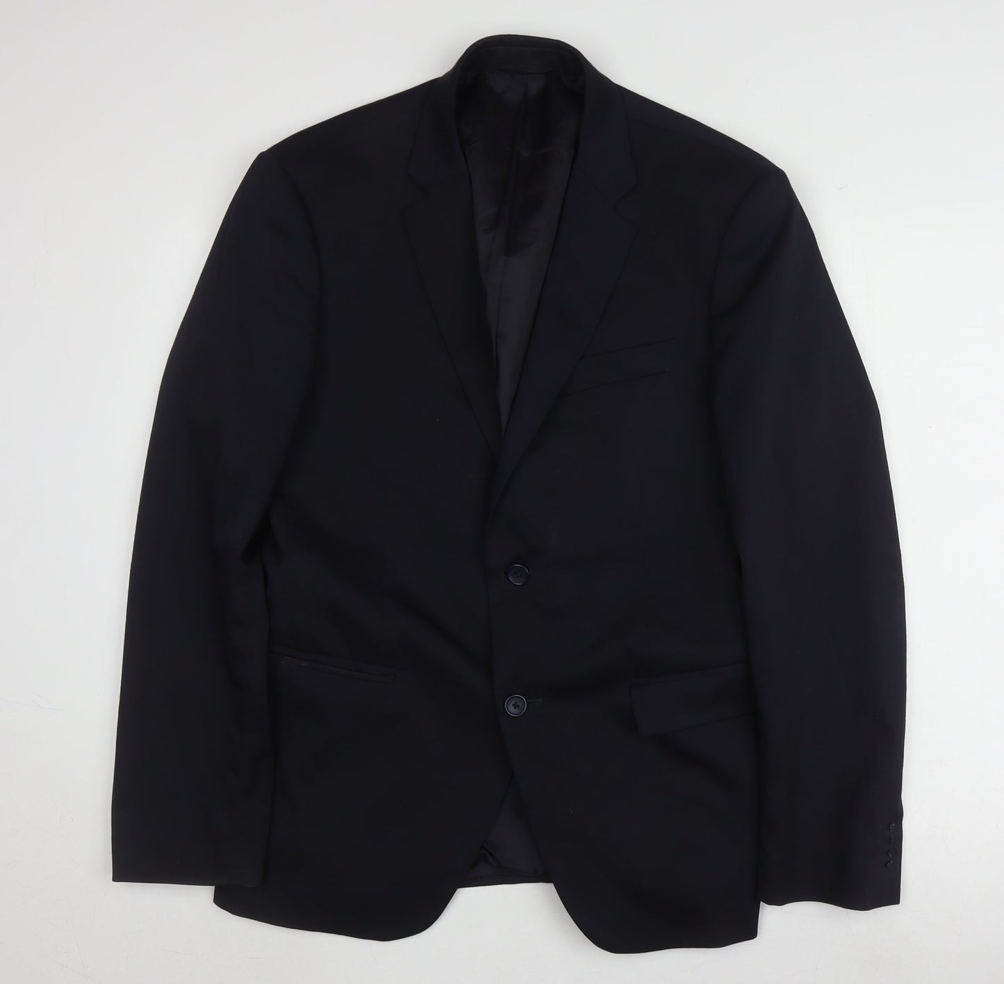 Calvin Klein Men's Blue Blazer L Two-Button Jacket