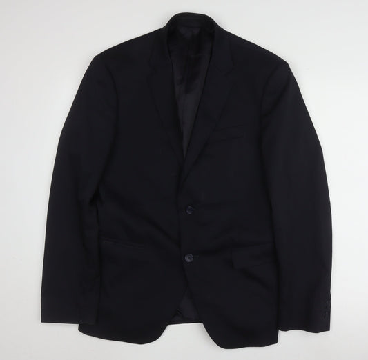 Calvin Klein Men's Blue Blazer L Two-Button Jacket