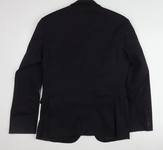 Calvin Klein Men's Blue Blazer L Two-Button Jacket