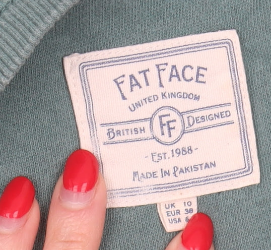 Fat Face Women's Green Graphic Print Pullover Sweatshirt