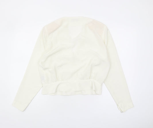 Windsmoor Women's Ivory Blouse Size 12 Long Sleeve