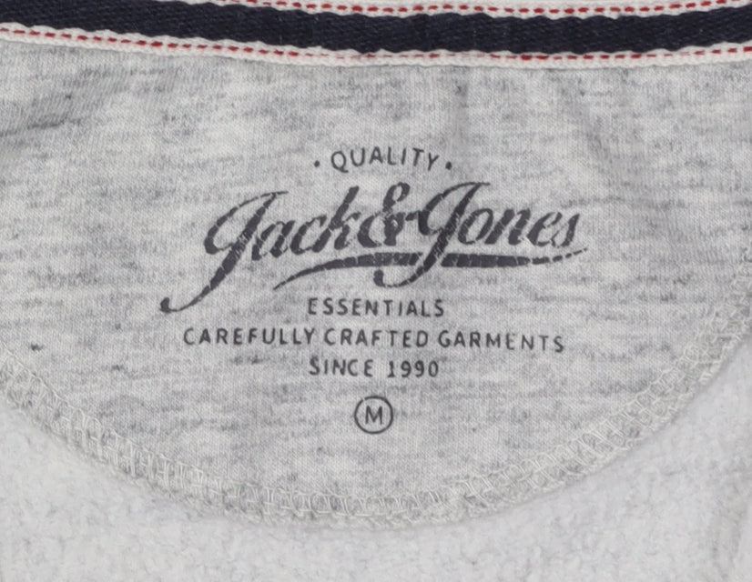 Jack & Jones Men's Grey Full Zip Hoodie M