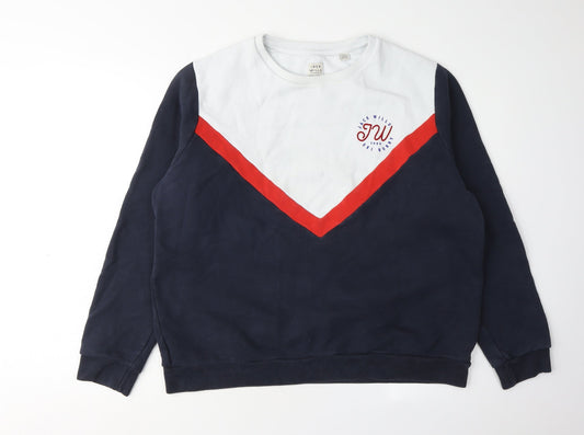 Womens UK 16 Regular Jack Wills Multicoloured Pullover Sweatshirt