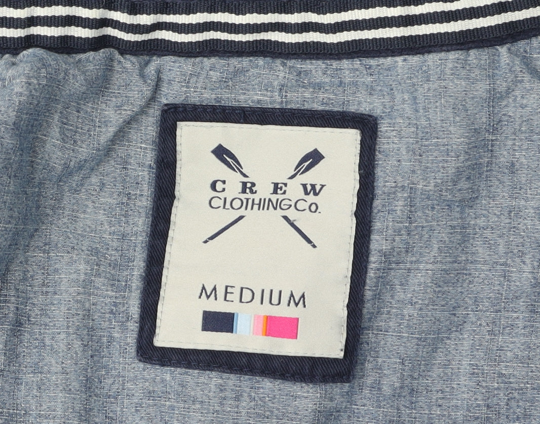 Crew Clothing Co. Men's Blue Full Zip Hoodie M