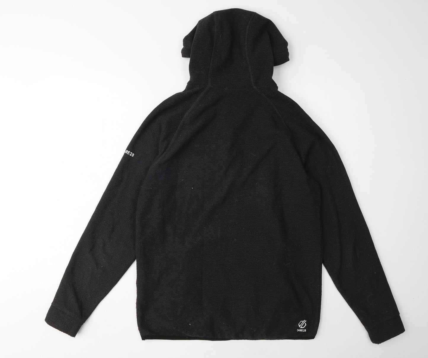 Dare2b Men’s Black Hoodie S Logo Accents Zip Neck