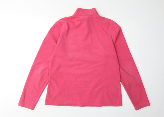 The North Face Women's Pink Sweatshirt Size L Fleece 1/4 Zip
