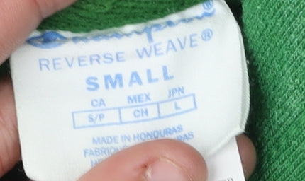 Champion Green Unisex Hoodie, Size S, Pullover Style