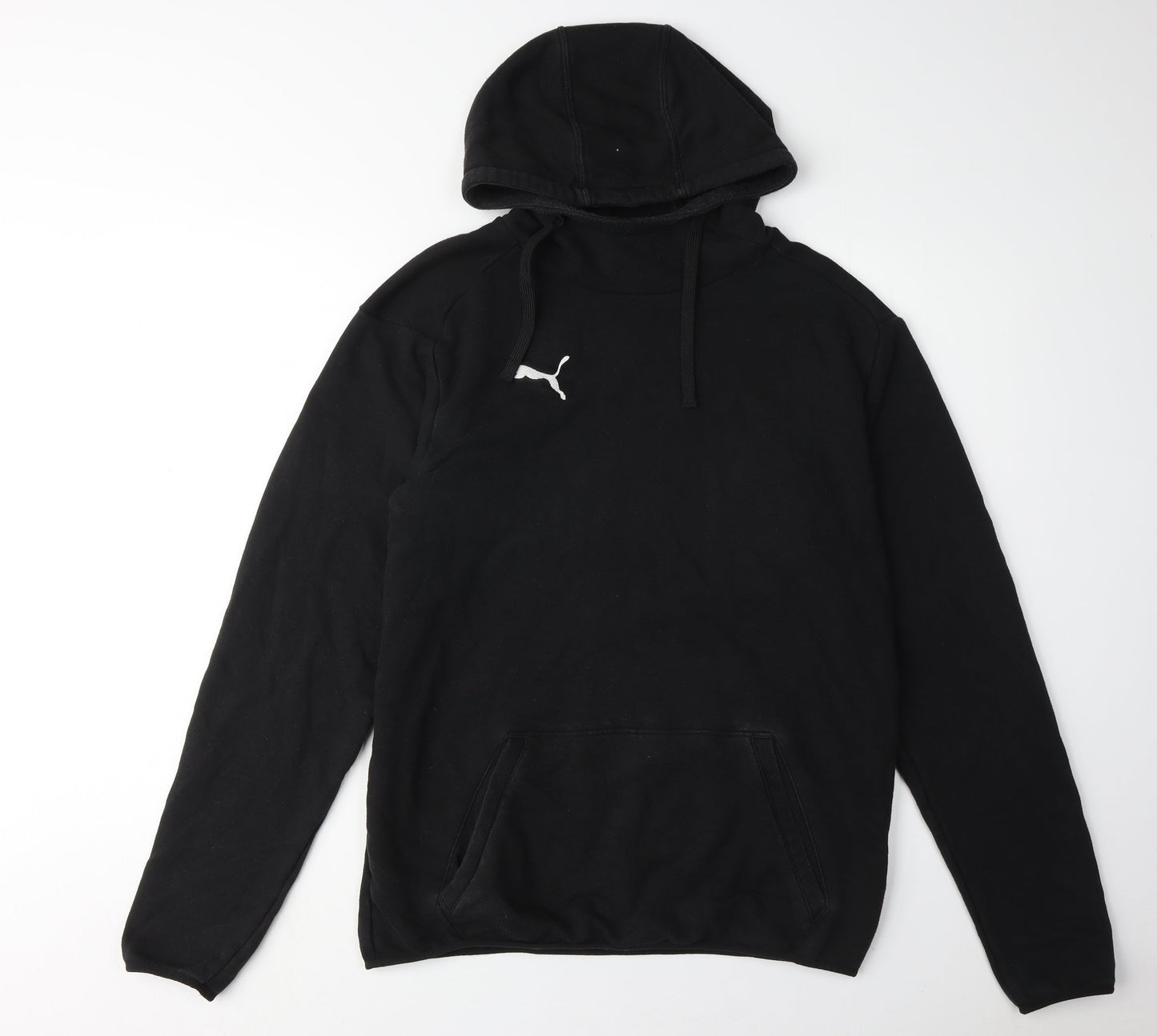 Puma Men's Black Pullover Hoodie M Logo Accent