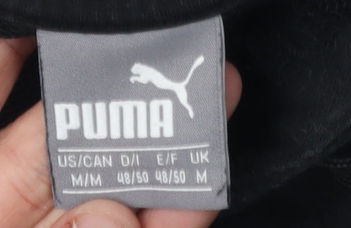 Puma Men's Black Pullover Hoodie M Logo Accent