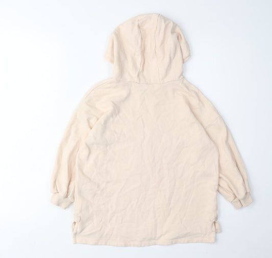 Next Girls Beige Hoodie, Graphic Print, 5-6 Years