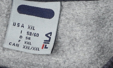 Fila Men's Grey 2XL Pullover Sweatshirt Logo Accent