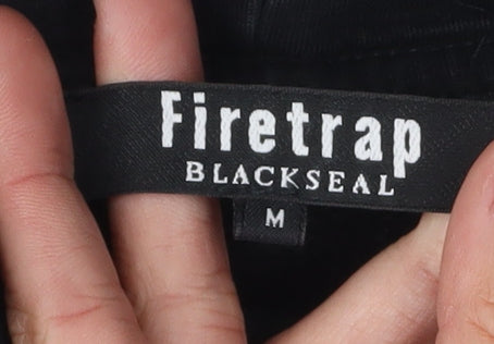 Firetrap Unisex Black Hoodie M Pullover Casual