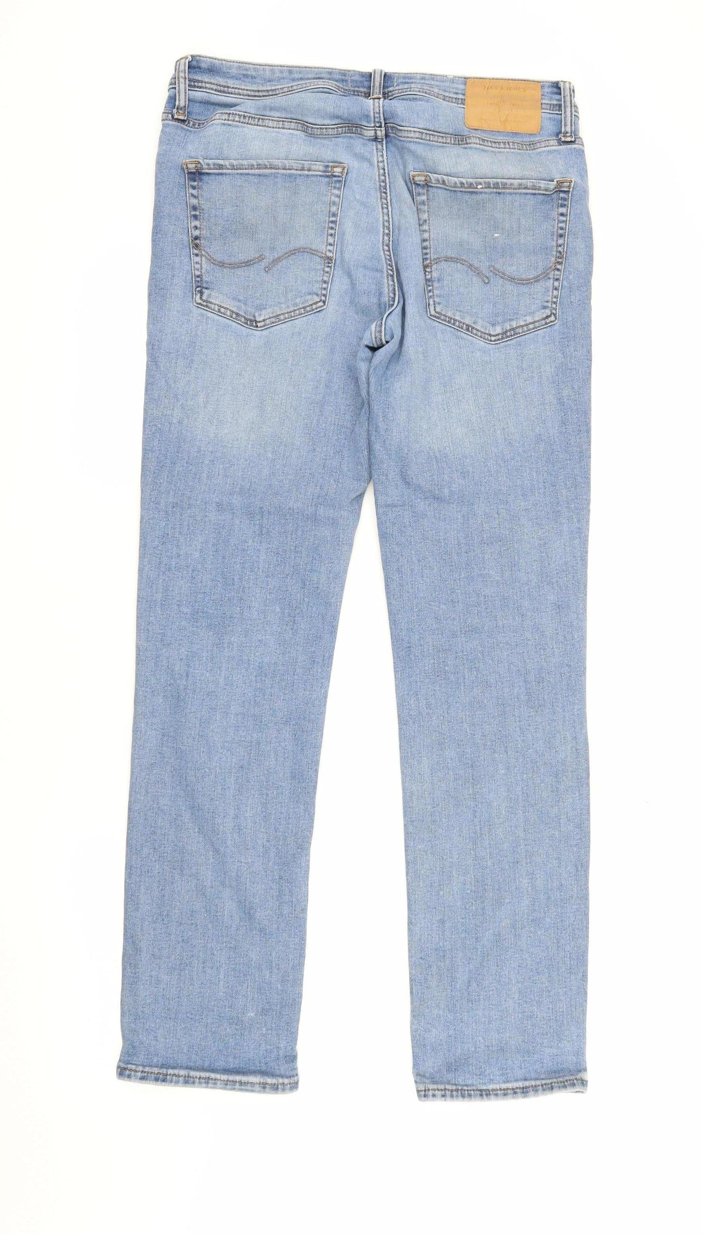 Jack & Jones Men's Blue Slim Fit Denim Jeans, Size 34