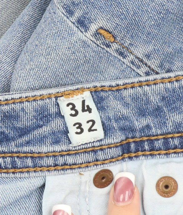 Jack & Jones Men's Blue Slim Fit Denim Jeans, Size 34