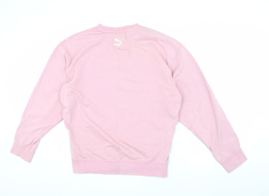 Puma Women's Pink Pullover Sweatshirt, Size S