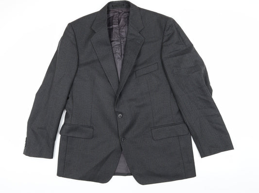 Magee Men's Grey Wool Blazer 44R Notch Lapel Jacket