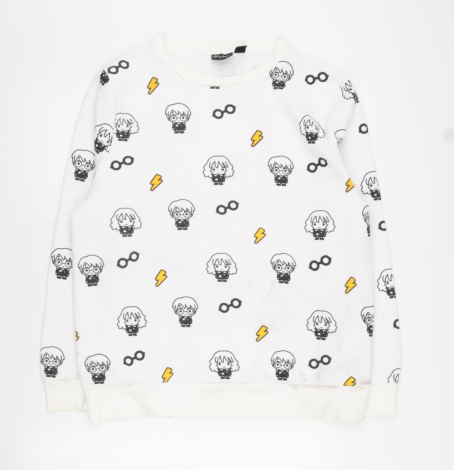 Harry Potter Unisex White Sweatshirt L Pullover