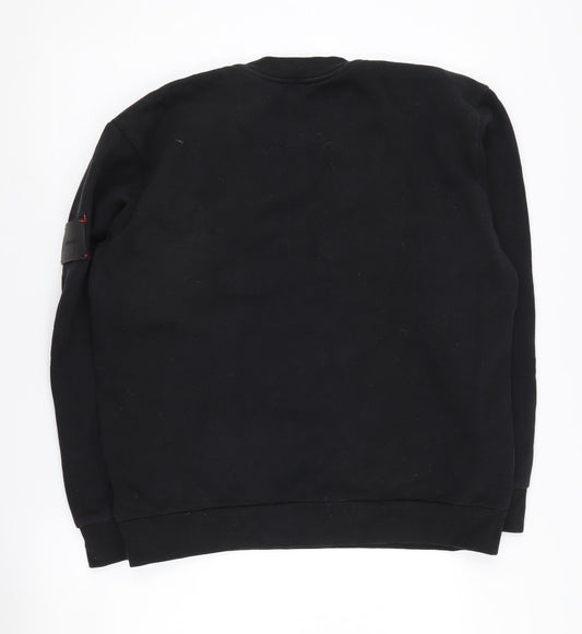 Bellfield Men's Black Sweatshirt Medium Crew Neck