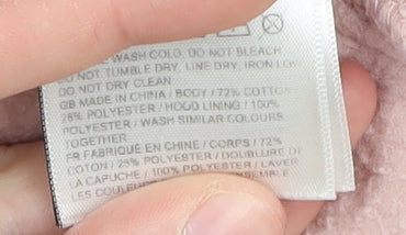 Superdry Women's Pink Pullover Hoodie, Size 8, Logo Accent