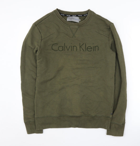 Calvin Klein Men's Green Pullover Sweatshirt S