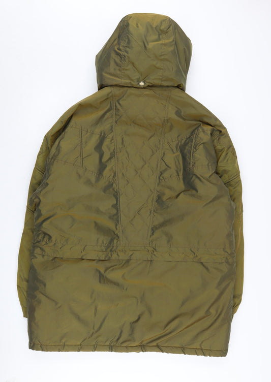 Trespass Women's Green Parka Jacket Size 16 with Hood