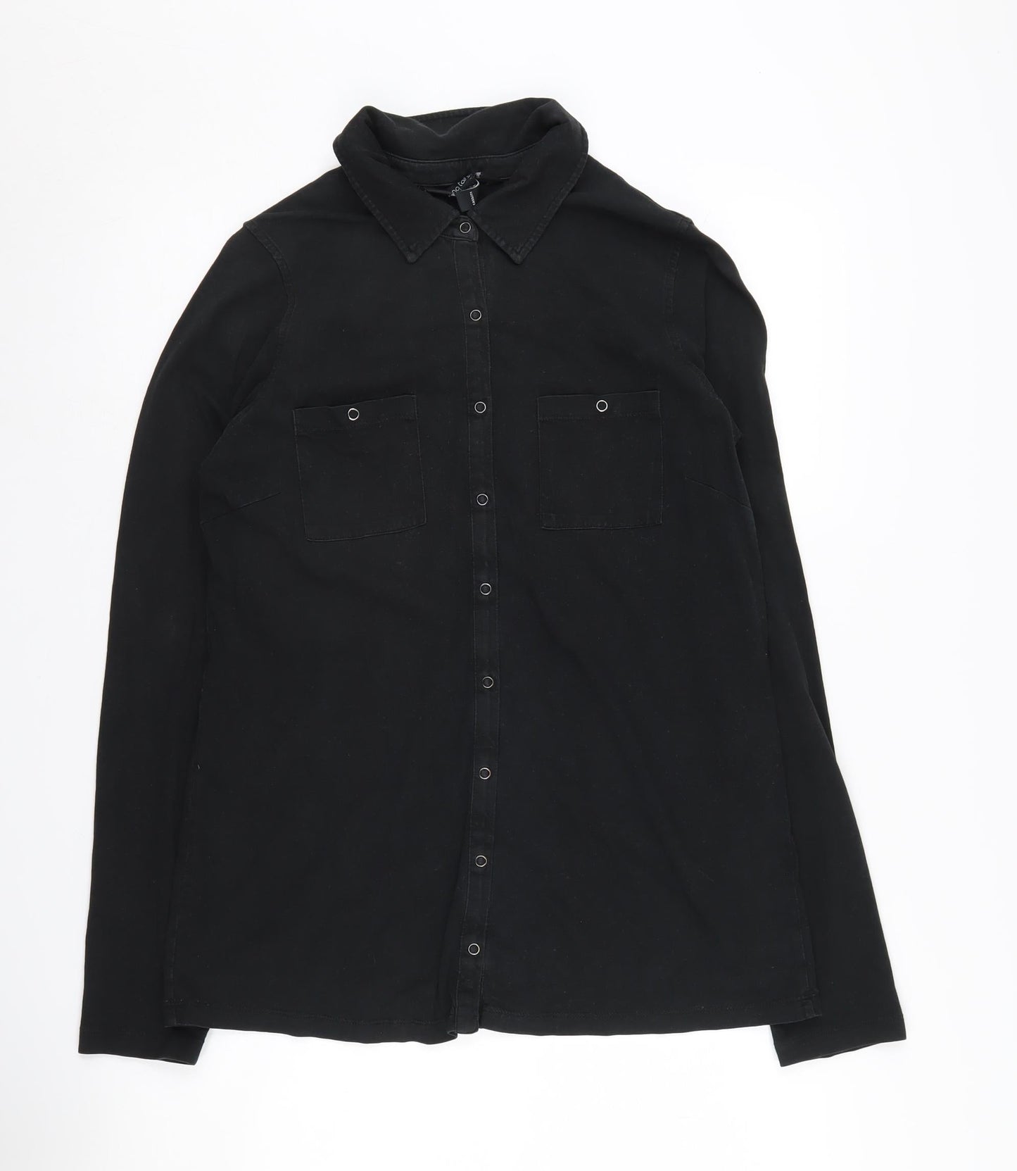Long Tall Sally Women's Black Button-Up Shirt S