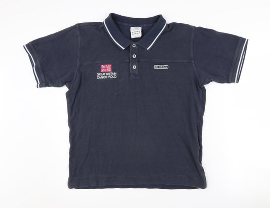 Additional front view of Adidas men’s blue medium polo shirt sports casual