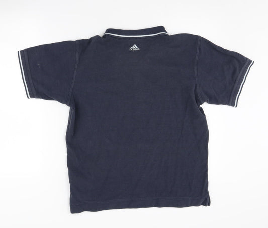 Adidas Mens Blue Medium Polo Shirt Sports Casual