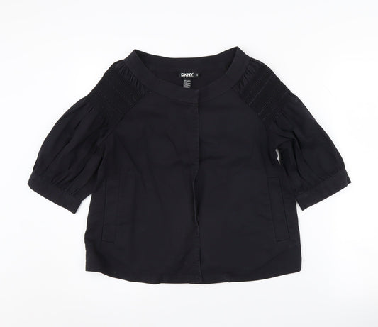 DKNY Women's Black 3/4 Sleeve Top Size 6