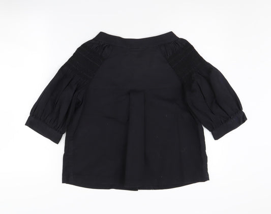 DKNY Women's Black 3/4 Sleeve Top Size 6