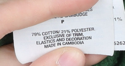 Champion Green Men's Sweatshirt, Small, Logo Accent