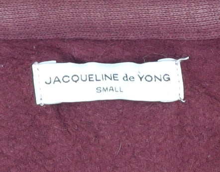 Brand and care label for Jacqueline de Yong Women's Red Pullover Sweatshirt S